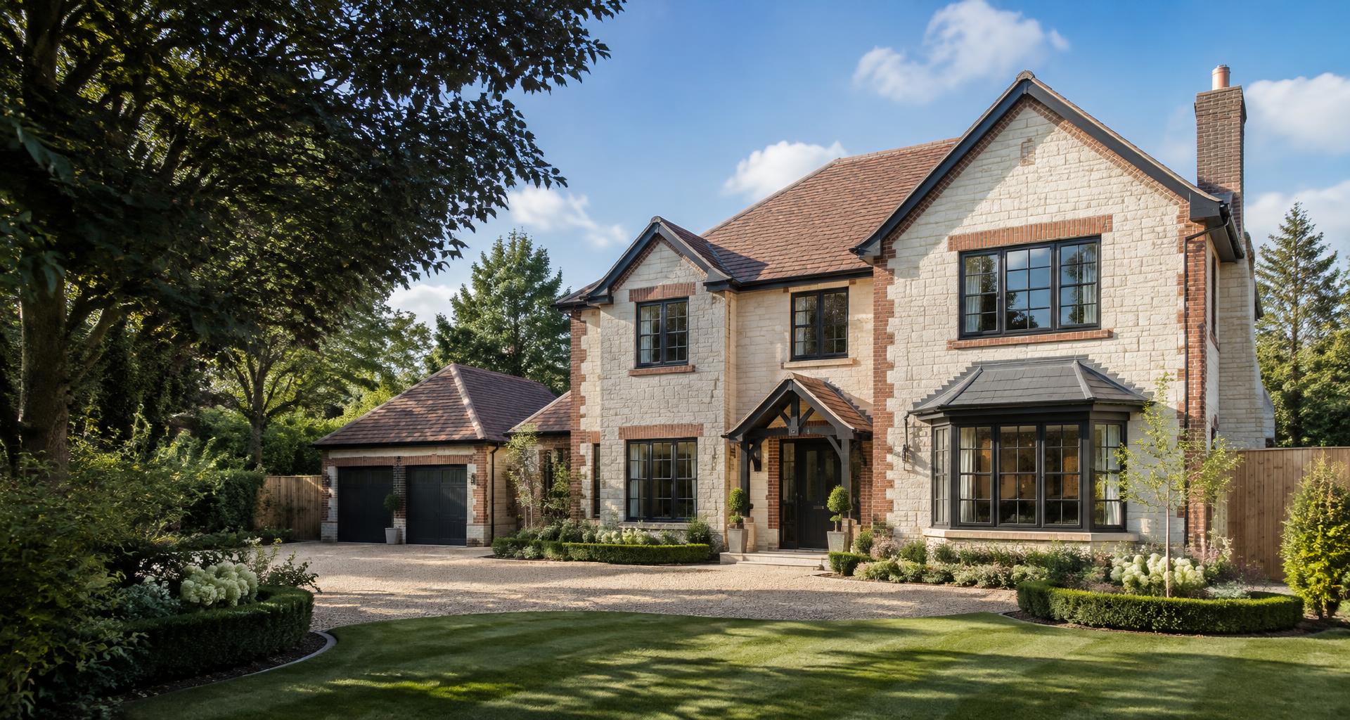 A contemporary British home with a landscaped garden